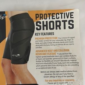 Body pro, protective shorts, extra small. Black new in package.